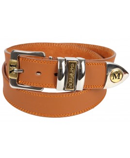 1.5" MIlano Jeans Belt with Chrome & Gilt Two Tone Buckle 
